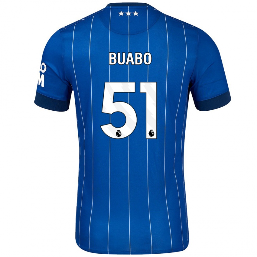 Criança Camisola Gerard Buabo #51 Azul Marinho Principal 2024/25 Camisa