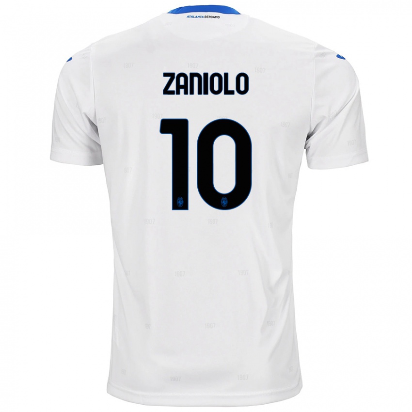 Criança Camisola Nicolo Zaniolo #10 Branco Alternativa 2024/25 Camisa