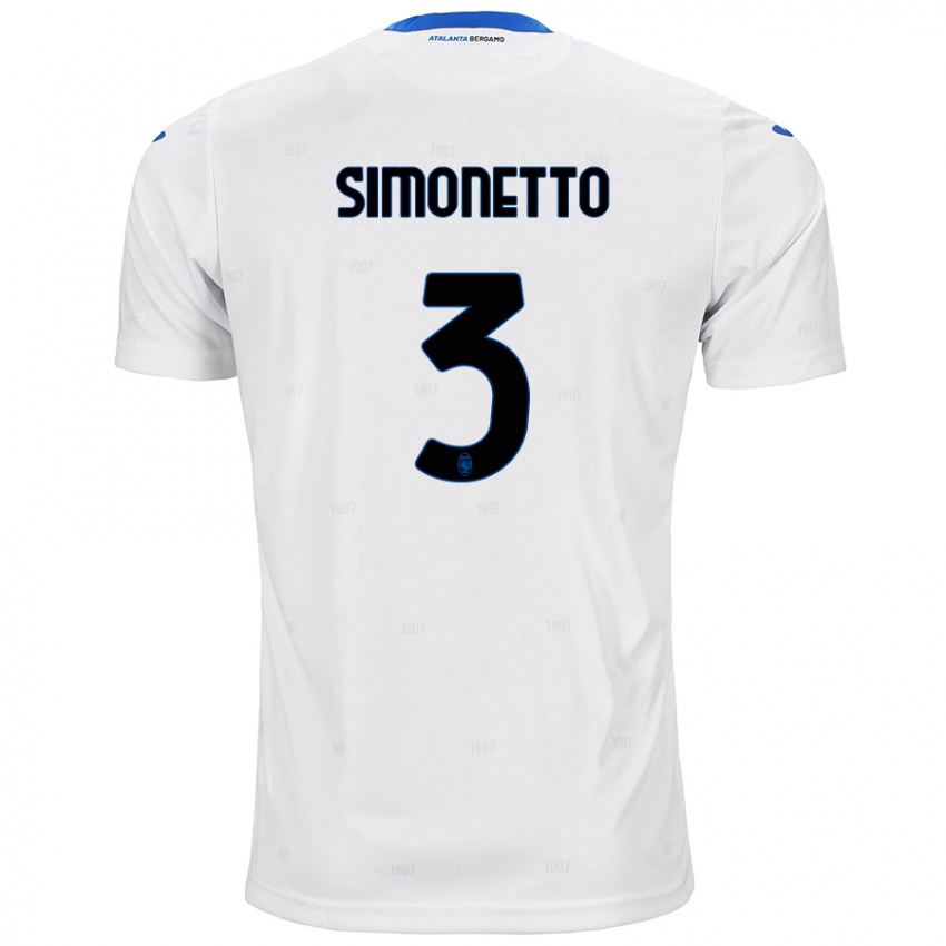 Criança Camisola Federico Simonetto #3 Branco Alternativa 2024/25 Camisa