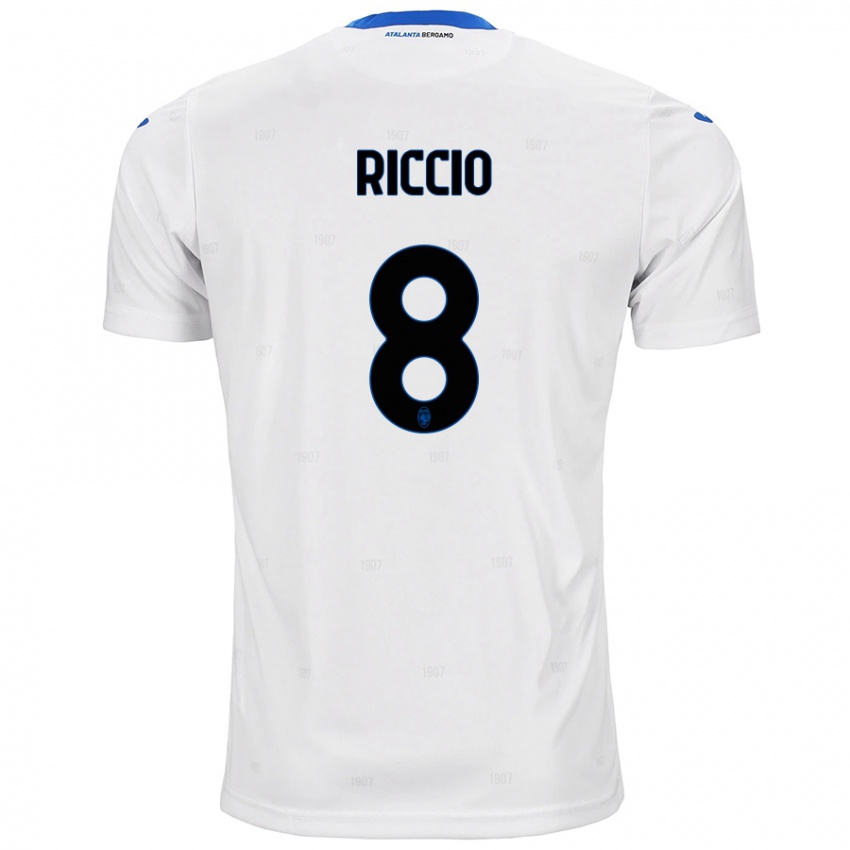 Criança Camisola Lorenzo Riccio #8 Branco Alternativa 2024/25 Camisa