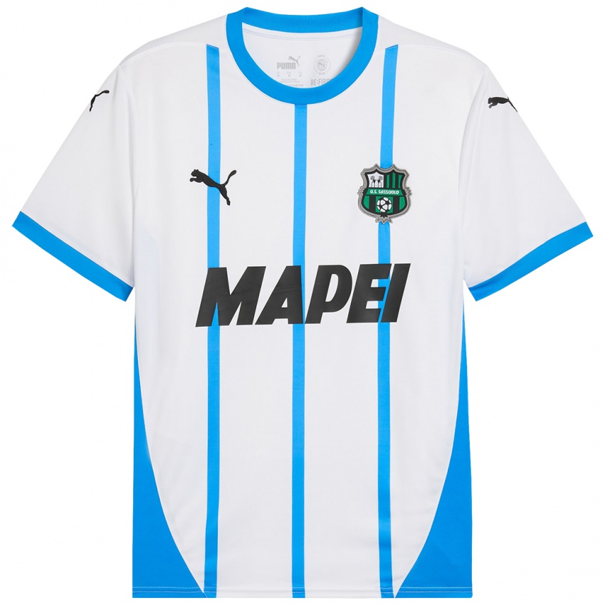 Criança Camisola Seu Nome #0 Azul Branco Alternativa 2024/25 Camisa