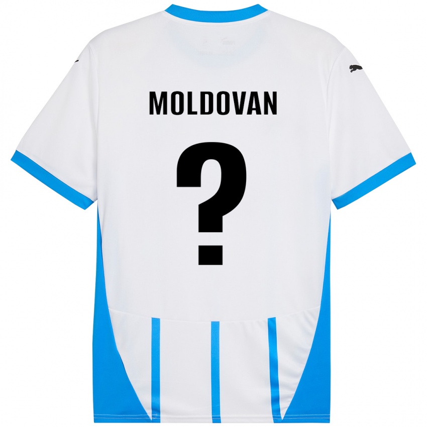 Criança Camisola Horațiu Moldovan #0 Azul Branco Alternativa 2024/25 Camisa