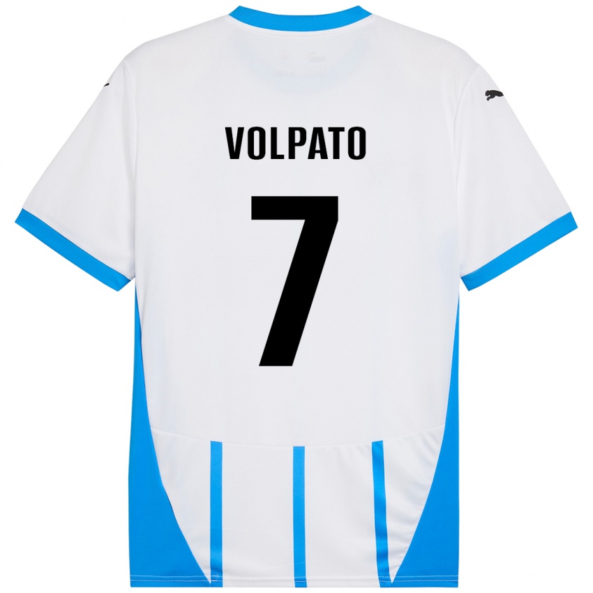 Criança Camisola Cristian Volpato #7 Azul Branco Alternativa 2024/25 Camisa