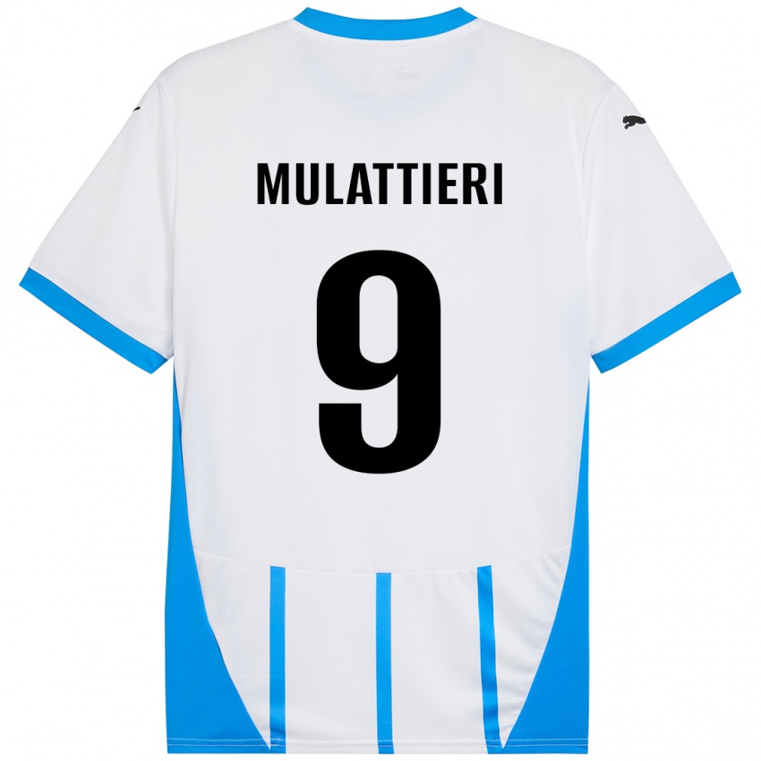 Criança Camisola Samuele Mulattieri #9 Azul Branco Alternativa 2024/25 Camisa