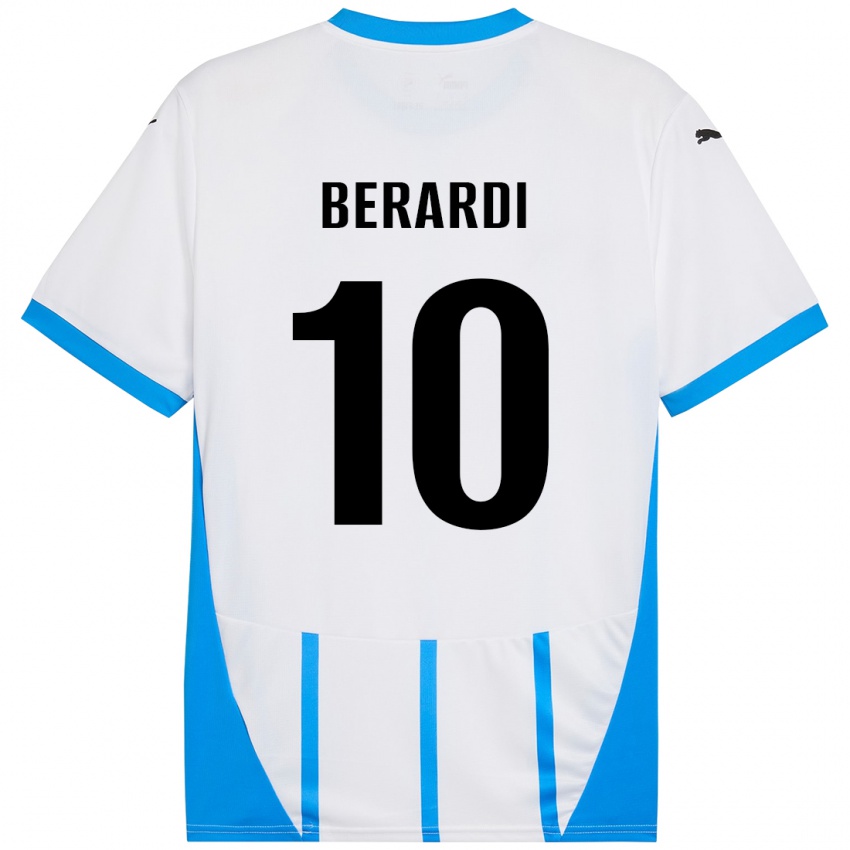 Criança Camisola Domenico Berardi #10 Azul Branco Alternativa 2024/25 Camisa