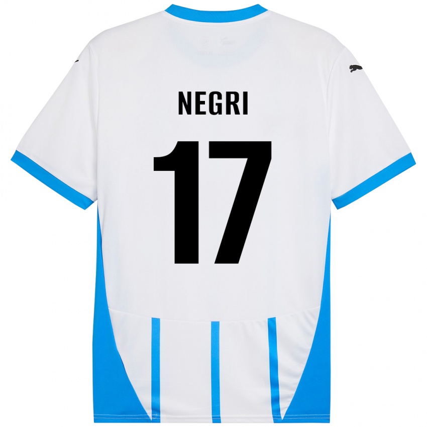 Criança Camisola Gabriele Negri #17 Azul Branco Alternativa 2024/25 Camisa