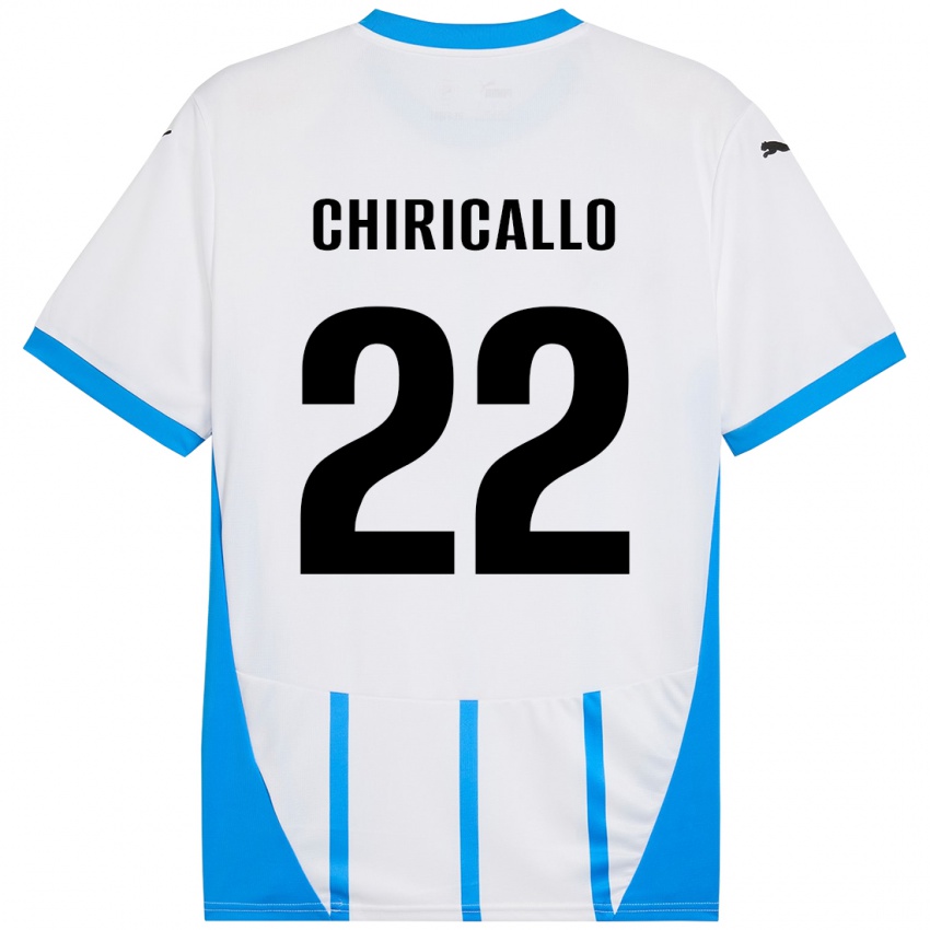 Criança Camisola Giovanni Chiricallo #22 Azul Branco Alternativa 2024/25 Camisa