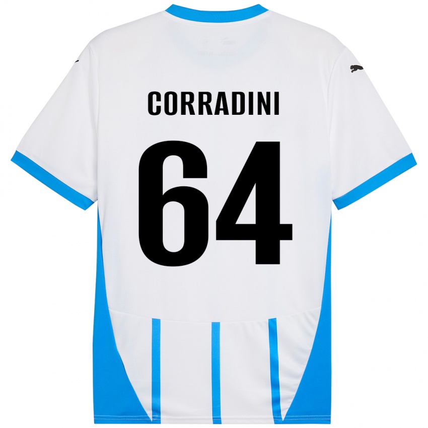 Criança Camisola Francesco Corradini #64 Azul Branco Alternativa 2024/25 Camisa