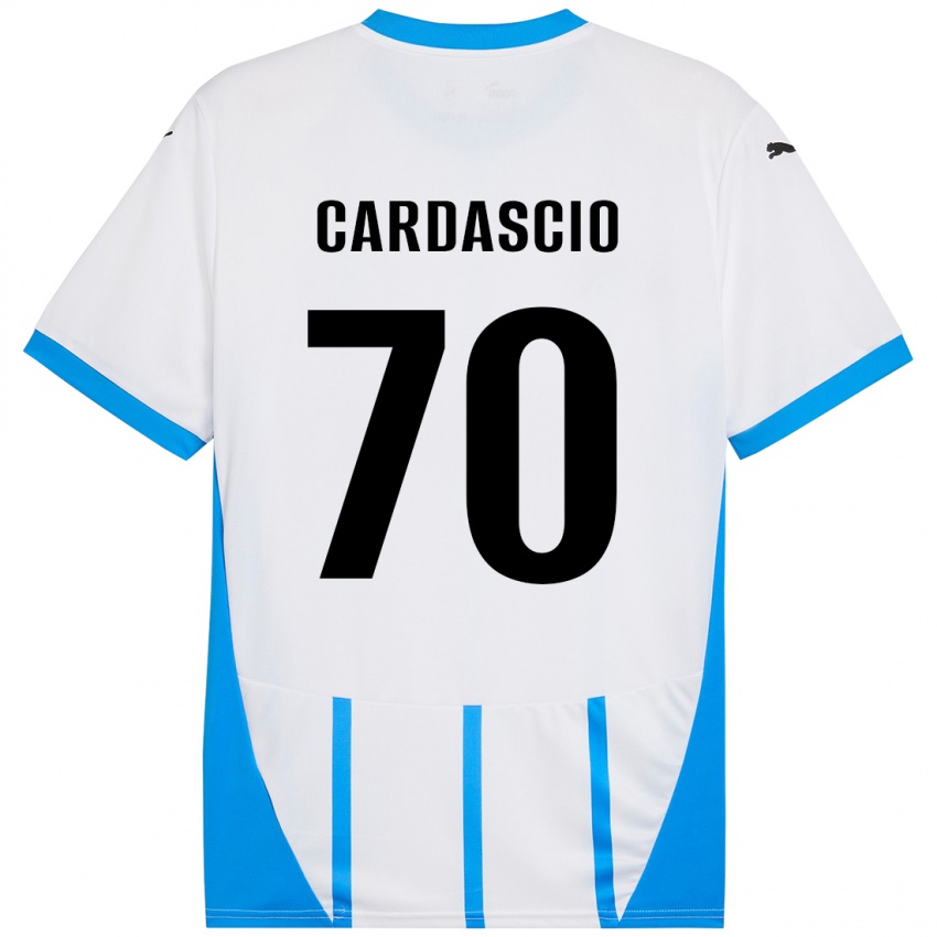 Criança Camisola Alessandro Cardascio #70 Azul Branco Alternativa 2024/25 Camisa