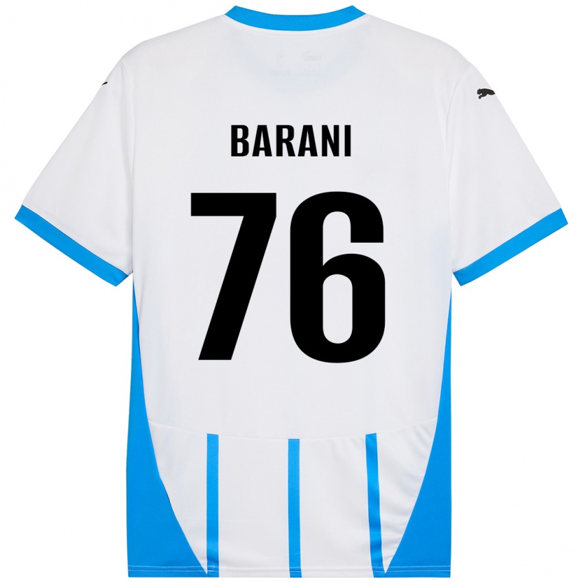 Criança Camisola Luca Barani #76 Azul Branco Alternativa 2024/25 Camisa