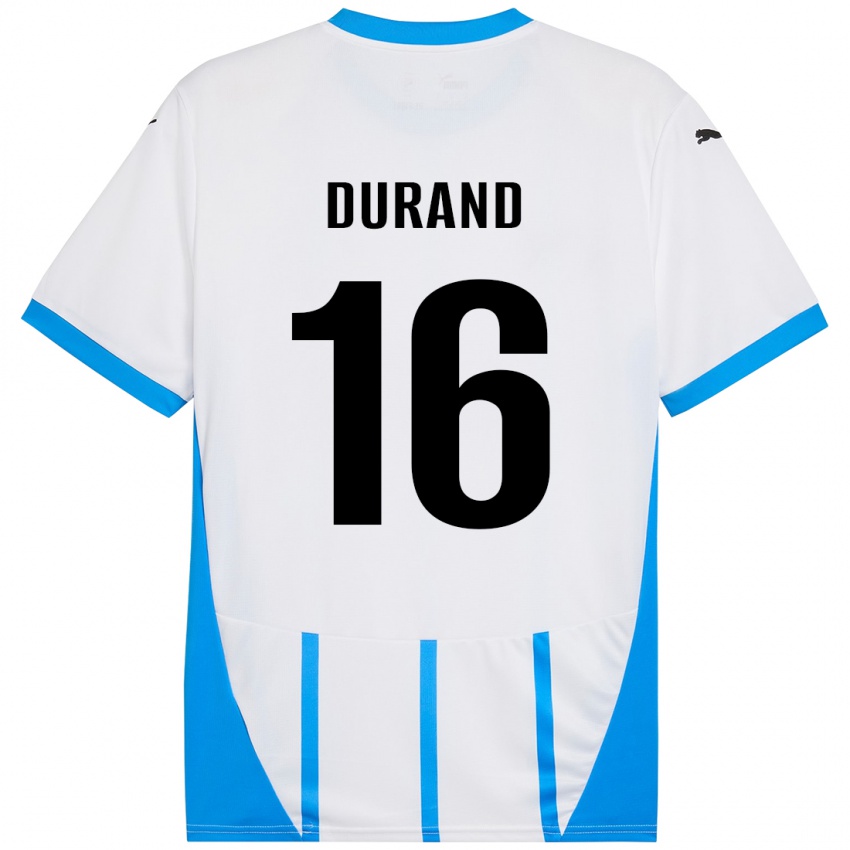 Criança Camisola Solène Durand #16 Azul Branco Alternativa 2024/25 Camisa