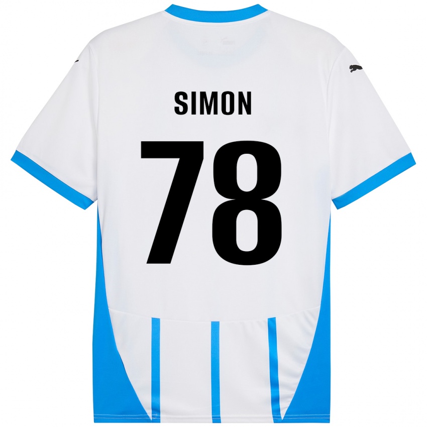 Criança Camisola Bénédicte Simon #78 Azul Branco Alternativa 2024/25 Camisa