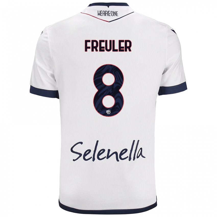 Criança Camisola Remo Freuler #8 Azul Real Branco Alternativa 2024/25 Camisa