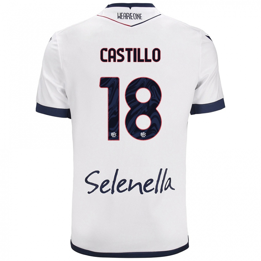 Criança Camisola Tomas Castillo #18 Azul Real Branco Alternativa 2024/25 Camisa