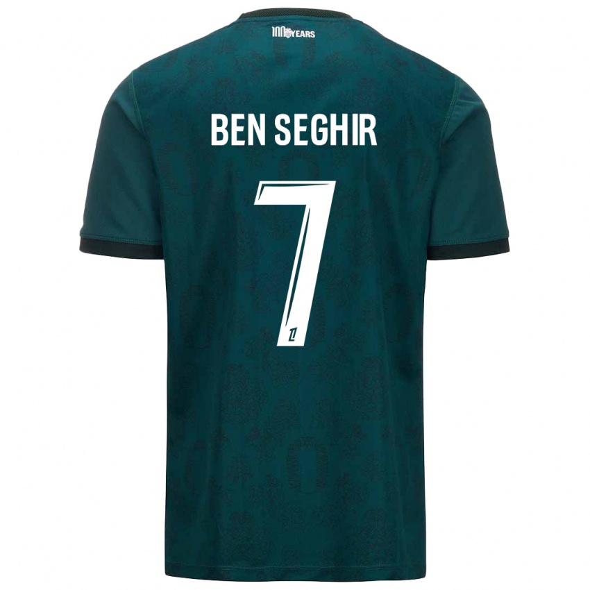 Criança Camisola Eliesse Ben Seghir #7 Verde Escuro Alternativa 2024/25 Camisa