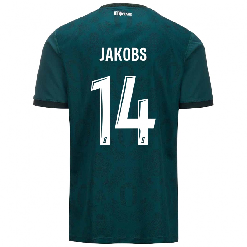 Criança Camisola Ismail Jakobs #14 Verde Escuro Alternativa 2024/25 Camisa