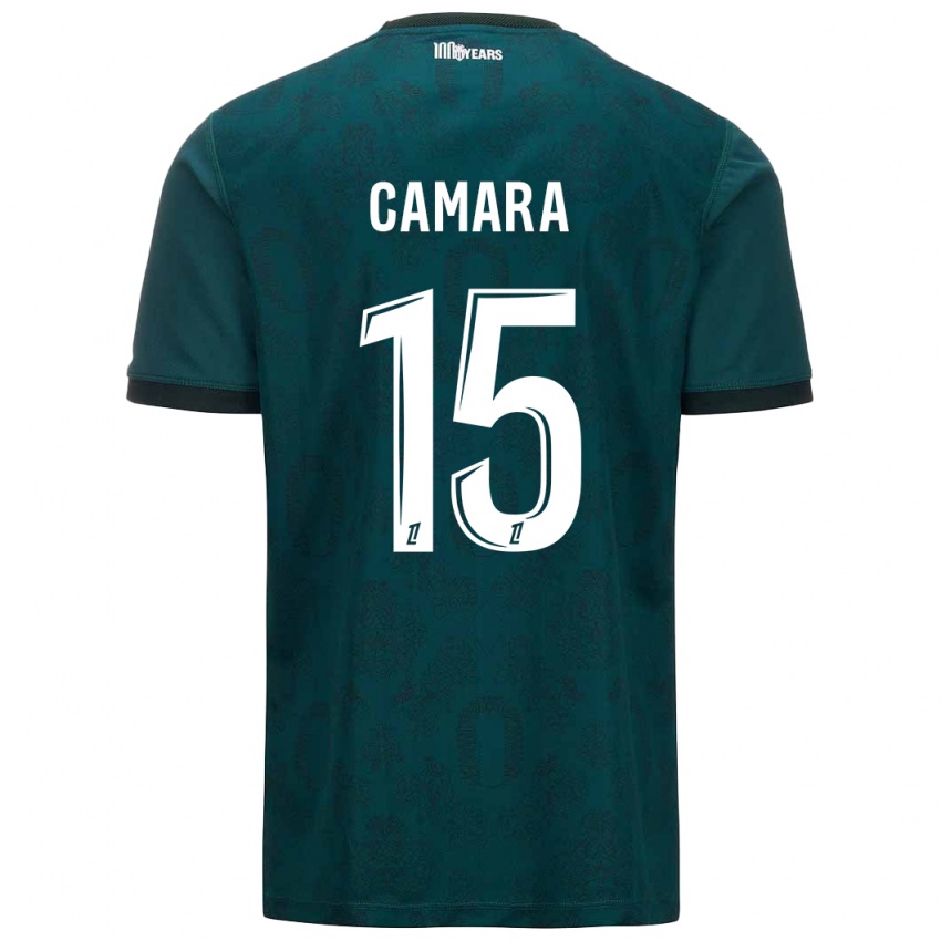 Criança Camisola Lamine Camara #15 Verde Escuro Alternativa 2024/25 Camisa