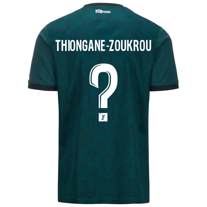 Criança Camisola Ackah-Tidiane Thiongane-Zoukrou #0 Verde Escuro Alternativa 2024/25 Camisa