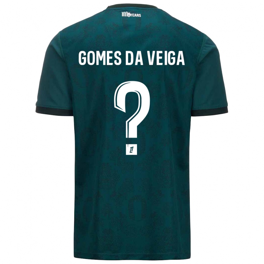 Criança Camisola Melvin Gomes Da Veiga #0 Verde Escuro Alternativa 2024/25 Camisa