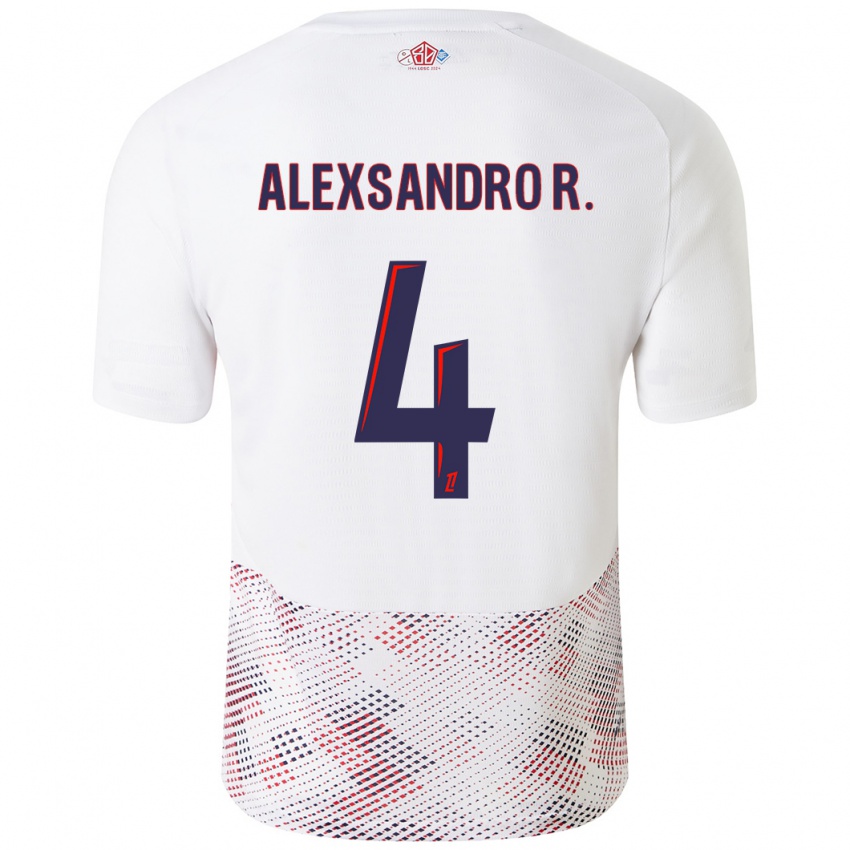 Criança Camisola Alexsandro #4 Azul Real Branco Alternativa 2024/25 Camisa