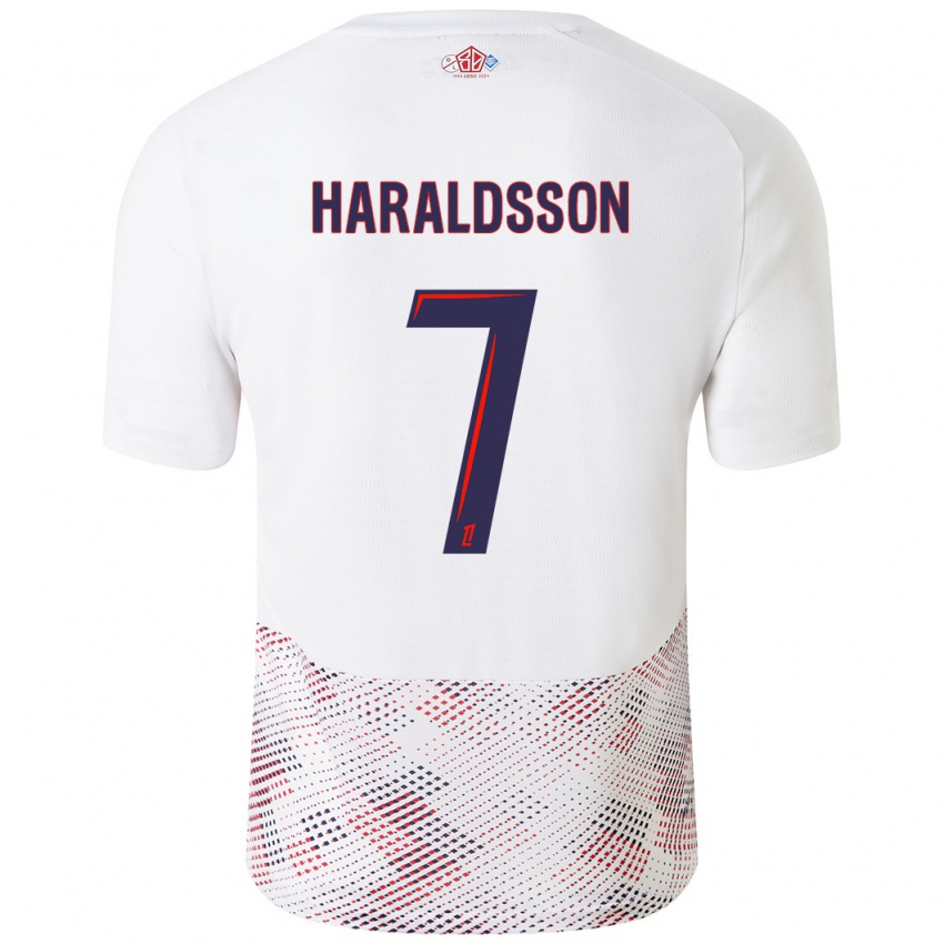 Criança Camisola Hákon Arnar Haraldsson #7 Azul Real Branco Alternativa 2024/25 Camisa