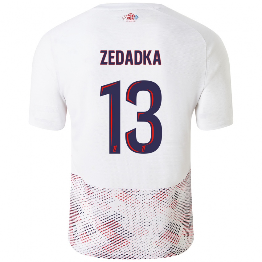 Criança Camisola Akim Zedadka #13 Azul Real Branco Alternativa 2024/25 Camisa