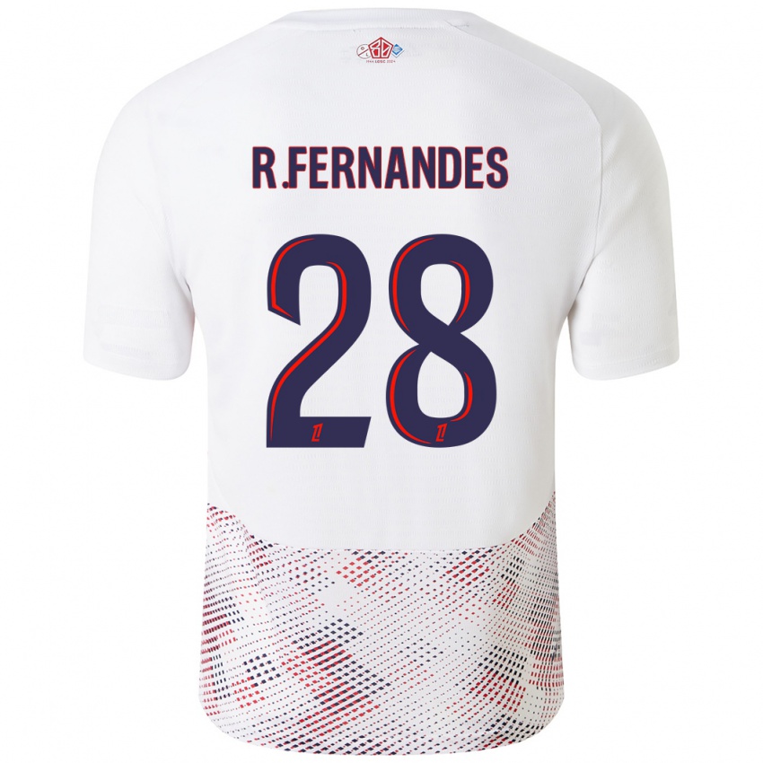 Criança Camisola Rafael Fernandes #28 Azul Real Branco Alternativa 2024/25 Camisa