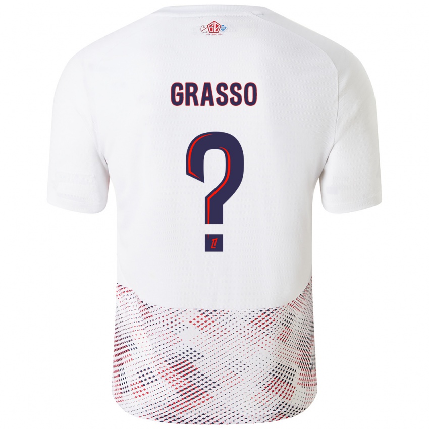 Criança Camisola Enzo Grasso #0 Azul Real Branco Alternativa 2024/25 Camisa