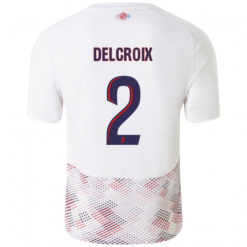 Criança Camisola Céleste Delcroix #2 Azul Real Branco Alternativa 2024/25 Camisa