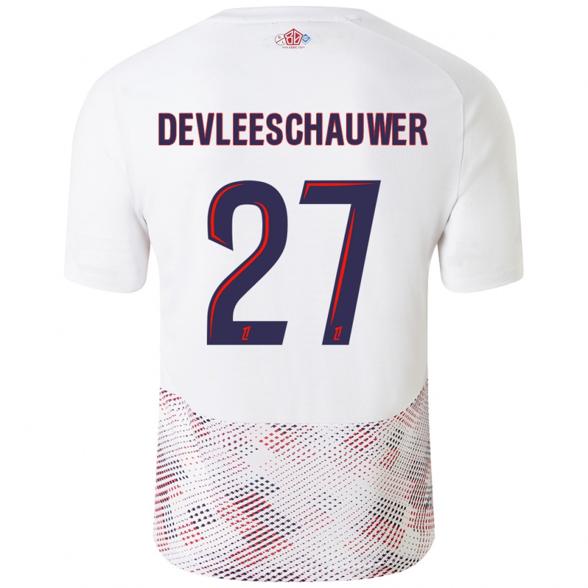 Criança Camisola Gwenaëlle Devleeschauwer #27 Azul Real Branco Alternativa 2024/25 Camisa