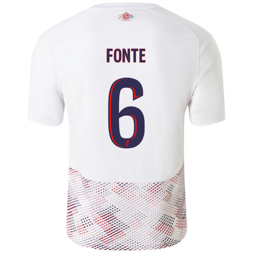 Criança Camisola Jose Fonte #6 Azul Real Branco Alternativa 2024/25 Camisa