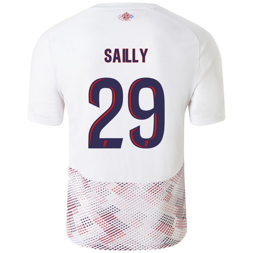 Criança Camisola Charlotte Sailly #29 Azul Real Branco Alternativa 2024/25 Camisa