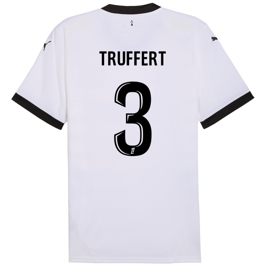 Criança Camisola Adrien Truffert #3 Preto Branco Alternativa 2024/25 Camisa