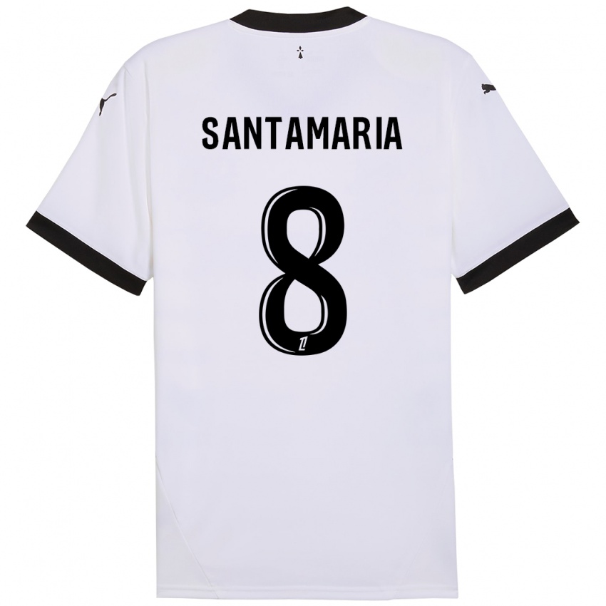 Criança Camisola Baptiste Santamaria #8 Preto Branco Alternativa 2024/25 Camisa