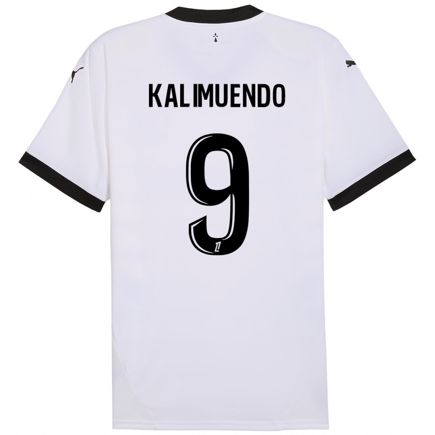 Criança Camisola Arnaud Kalimuendo #9 Preto Branco Alternativa 2024/25 Camisa