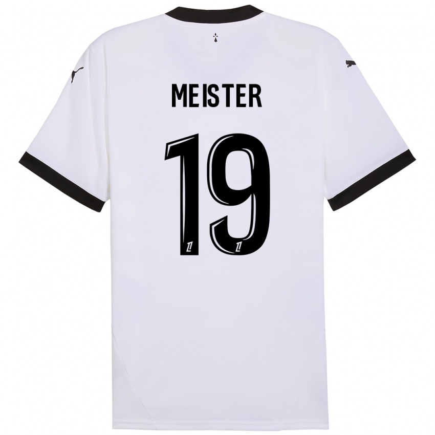 Criança Camisola Henrik Meister #19 Preto Branco Alternativa 2024/25 Camisa