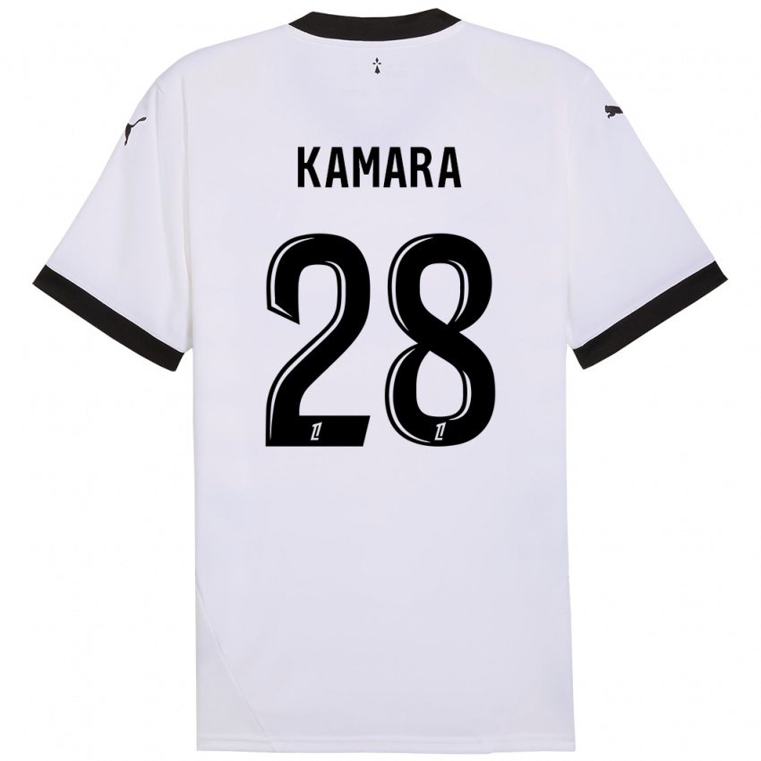 Criança Camisola Glen Kamara #28 Preto Branco Alternativa 2024/25 Camisa