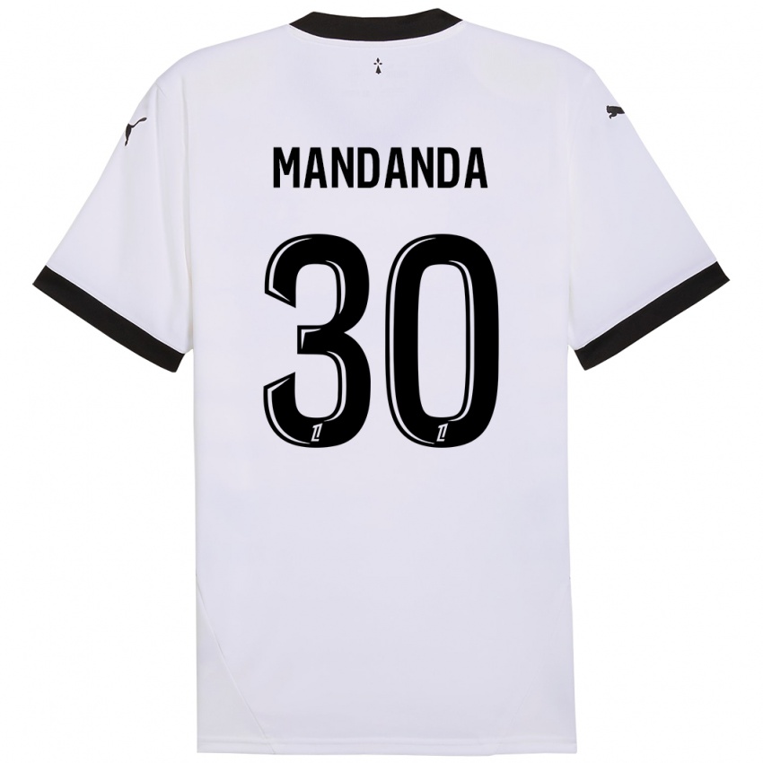 Criança Camisola Steve Mandanda #30 Preto Branco Alternativa 2024/25 Camisa