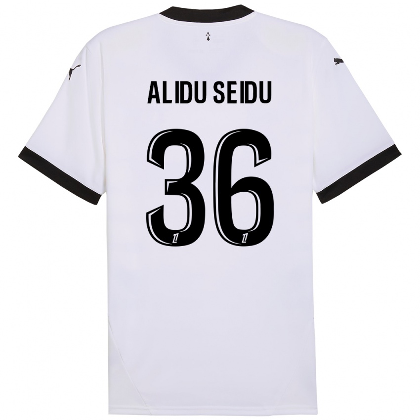 Criança Camisola Alidu Seidu #36 Preto Branco Alternativa 2024/25 Camisa