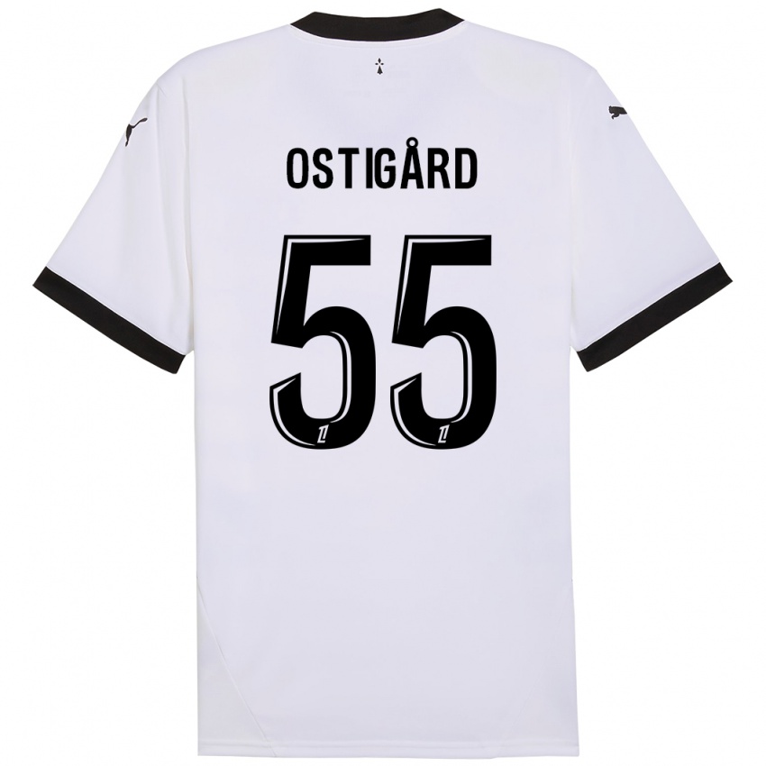 Criança Camisola Leo Ostigard #55 Preto Branco Alternativa 2024/25 Camisa