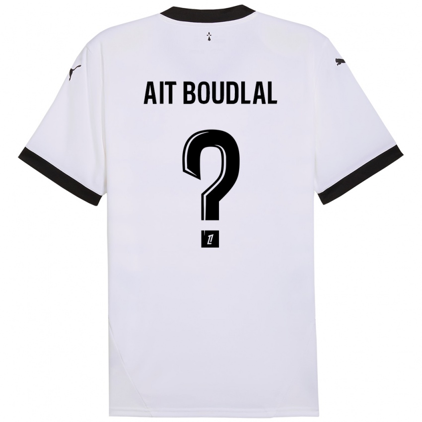 Criança Camisola Abdelhamid Ait Boudlal #0 Preto Branco Alternativa 2024/25 Camisa