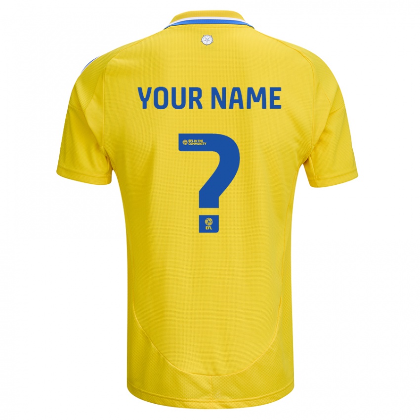 Criança Camisola Seu Nome #0 Azul Amarelo Alternativa 2024/25 Camisa