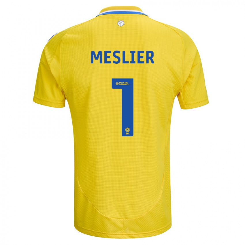 Criança Camisola Illan Meslier #1 Azul Amarelo Alternativa 2024/25 Camisa