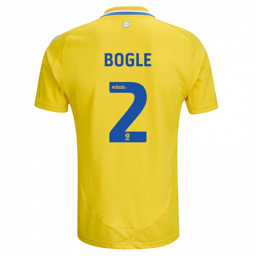 Criança Camisola Jayden Bogle #2 Azul Amarelo Alternativa 2024/25 Camisa