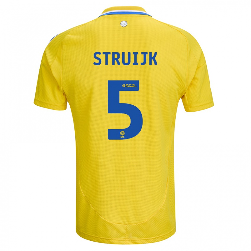 Criança Camisola Pascal Struijk #5 Azul Amarelo Alternativa 2024/25 Camisa