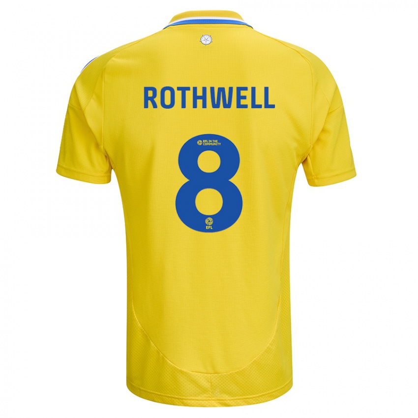 Criança Camisola Joe Rothwell #8 Azul Amarelo Alternativa 2024/25 Camisa