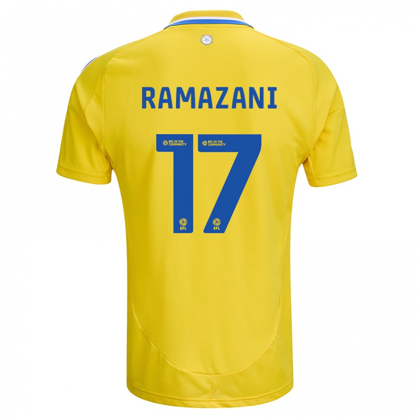 Criança Camisola Largie Ramazani #17 Azul Amarelo Alternativa 2024/25 Camisa