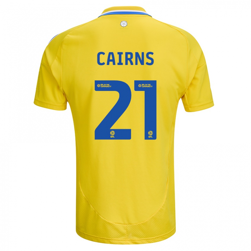 Criança Camisola Alex Cairns #21 Azul Amarelo Alternativa 2024/25 Camisa