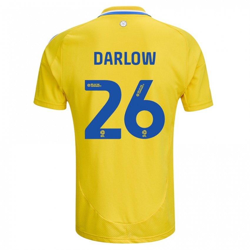 Criança Camisola Karl Darlow #26 Azul Amarelo Alternativa 2024/25 Camisa