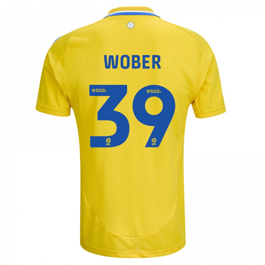 Criança Camisola Maximilian Wöber #39 Azul Amarelo Alternativa 2024/25 Camisa